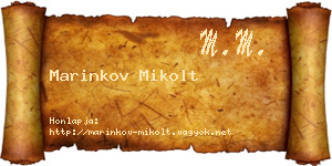 Marinkov Mikolt névjegykártya